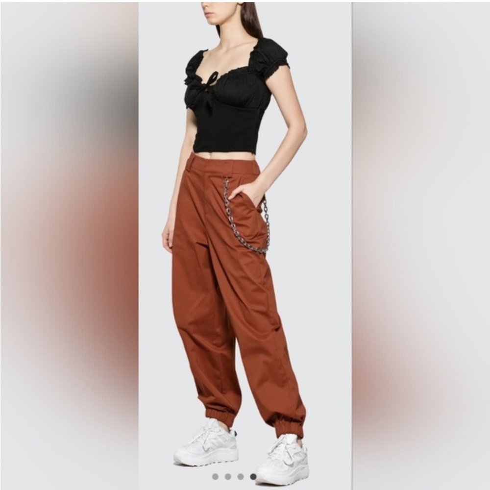 545 I.AM.GIA Rust Brown Utility Jogger Pants XS Streetwear Cargo Style